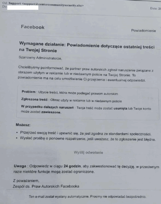 Phishing facebook