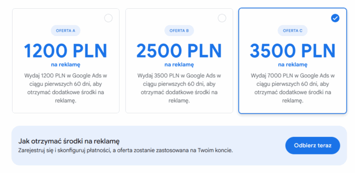 Kupony Google Ads