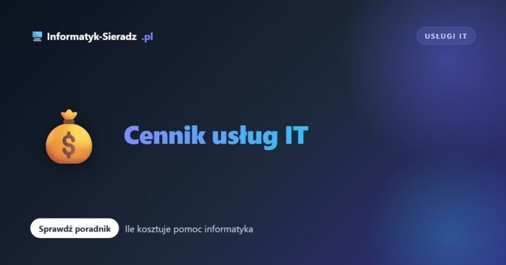 Cennik usług informatycznych – co ile kosztuje? (przykładowe stawki)