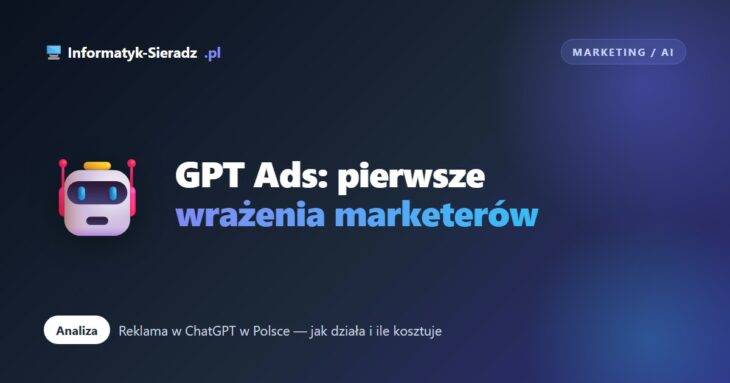 GPT Ads – reklama w ChatGPT, pierwsze wrażenia marketerów