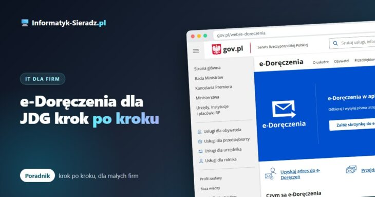 e-Doręczenia dla JDG: jak założyć adres i nie przegapić pisma z urzędu