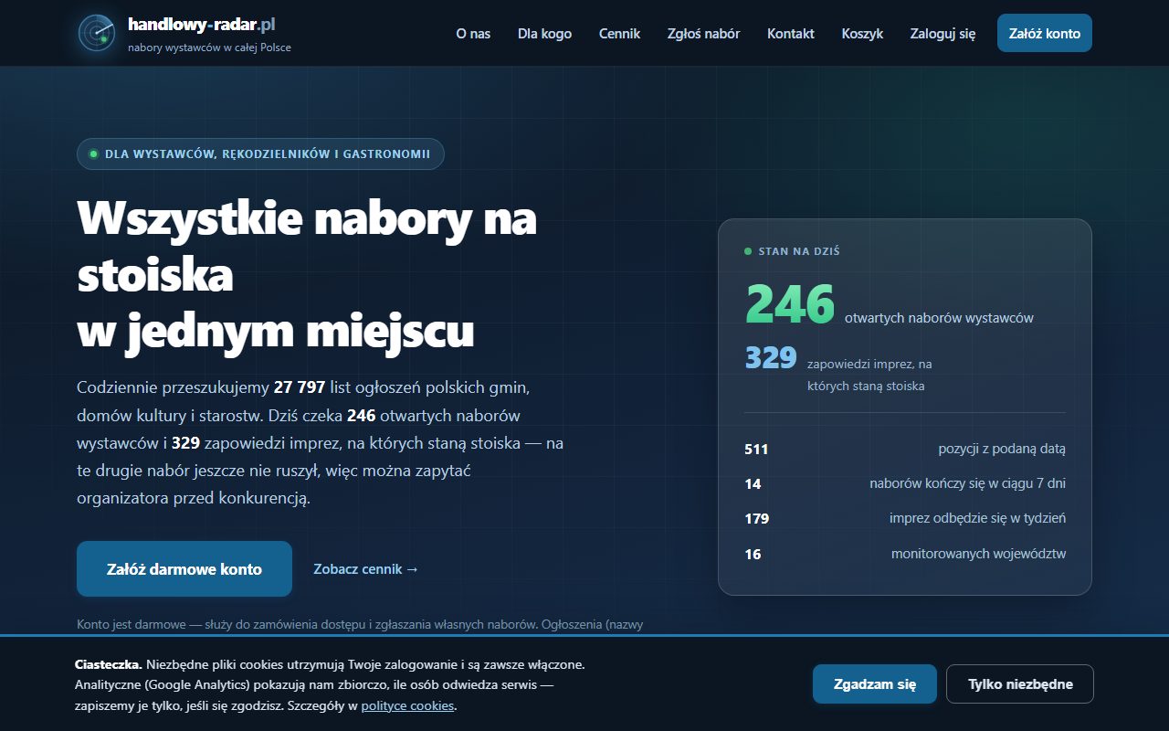 Realizacja: handlowy-radar.pl — portal naborów wystawców na stoiska